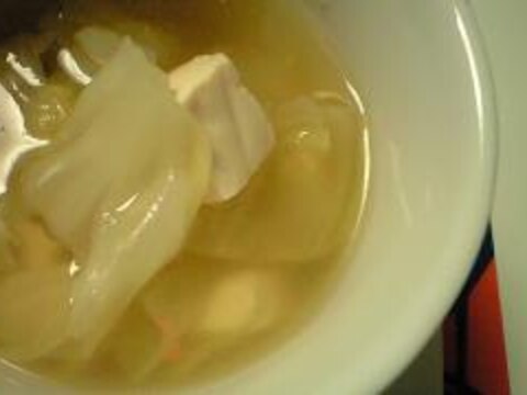 冷え対策に!キャベツのしょうがスープ